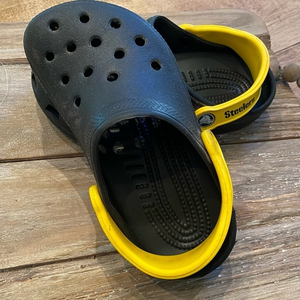 CROCS‎ Black/Yellow Steeler’s Men’s 1 Women’s 3 Sling Back Shoe